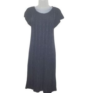 CALVIN‎ KLEIN Sweater Dress Womens SZ M Shift Chunky Cable Knit Gray Maxi Long